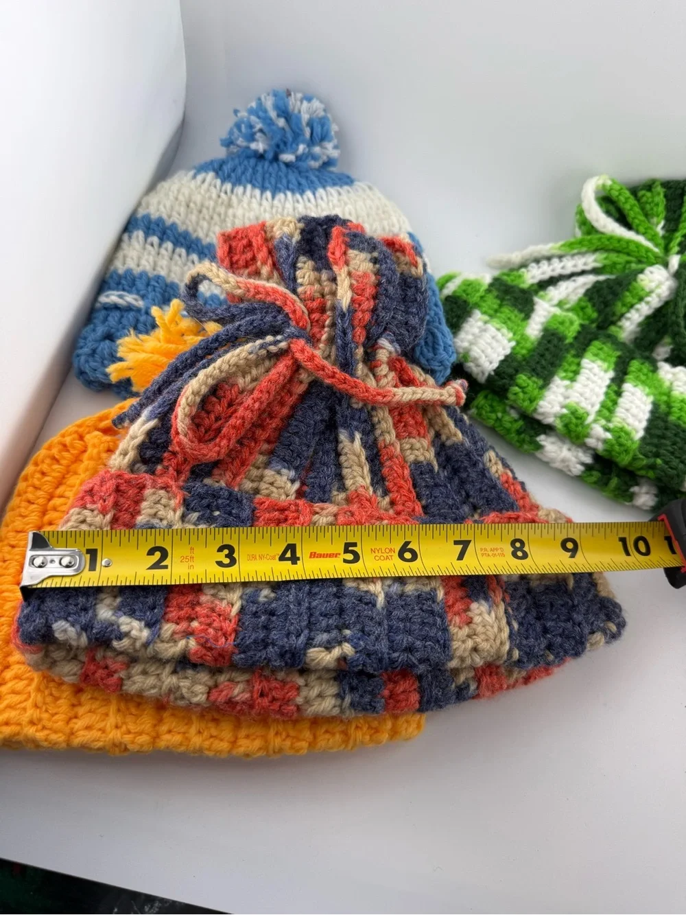 Handmade Crochet Beanie Bundle | 4-Piece Winter Hat Lot | New
